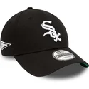 kepure-islenkta-juoda-reguliuojamas-9forty-team-side-patch-chicago-white-sox-mlb-new-era
