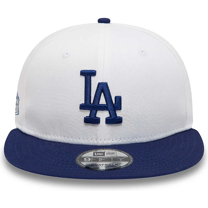 kepure-plokscia-balta-snapback-9fifty-crown-patches-los-angeles-dodgers-mlb-new-era
