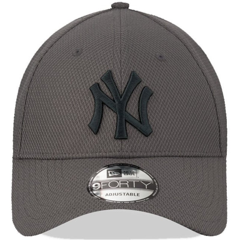 new-era-curved-brim-grey-logo-9forty-diamond-era-new-york-yankees-mlb-grey-adjustable-cap