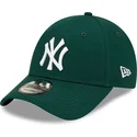 ciemnozielona-zakrzywiona-czapka-regulowana-9forty-league-essential-new-york-yankees-mlb-od-new-era