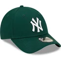 ciemnozielona-zakrzywiona-czapka-regulowana-9forty-league-essential-new-york-yankees-mlb-od-new-era