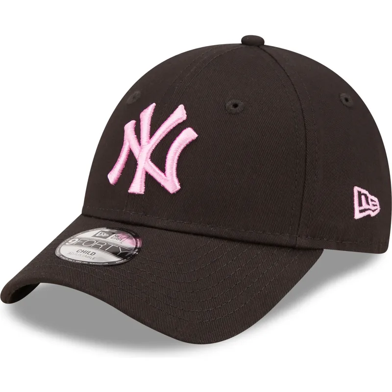 kepure-islenkta-juoda-reguliuojamas-vaikams-rosa-9forty-league-essential-new-york-yankees-mlb-new-era