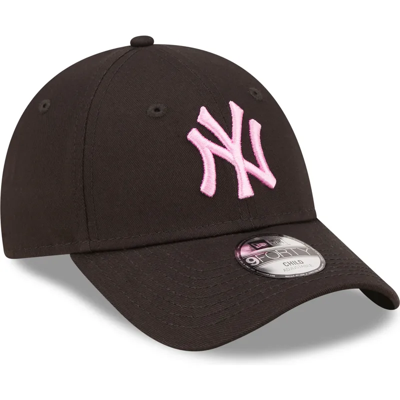 kepure-islenkta-juoda-reguliuojamas-vaikams-rosa-9forty-league-essential-new-york-yankees-mlb-new-era