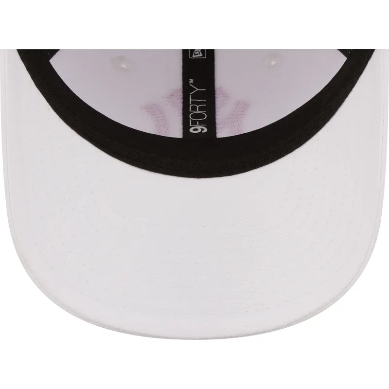 kepure-islenkta-balta-reguliuojamas-vaikams-rosa-9forty-league-essential-new-york-yankees-mlb-new-era