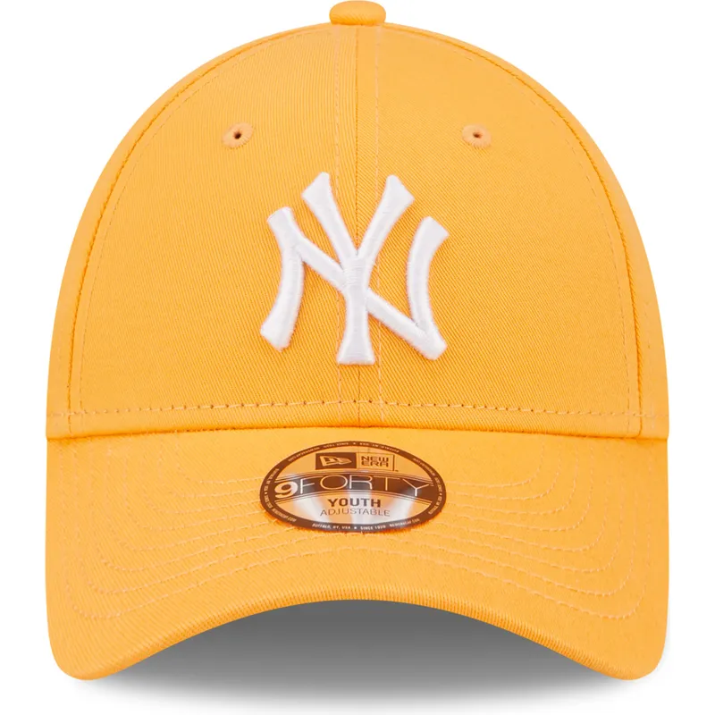 kepure-islenkta-oranzine-reguliuojamas-vaikams-9forty-league-essential-new-york-yankees-mlb-new-era