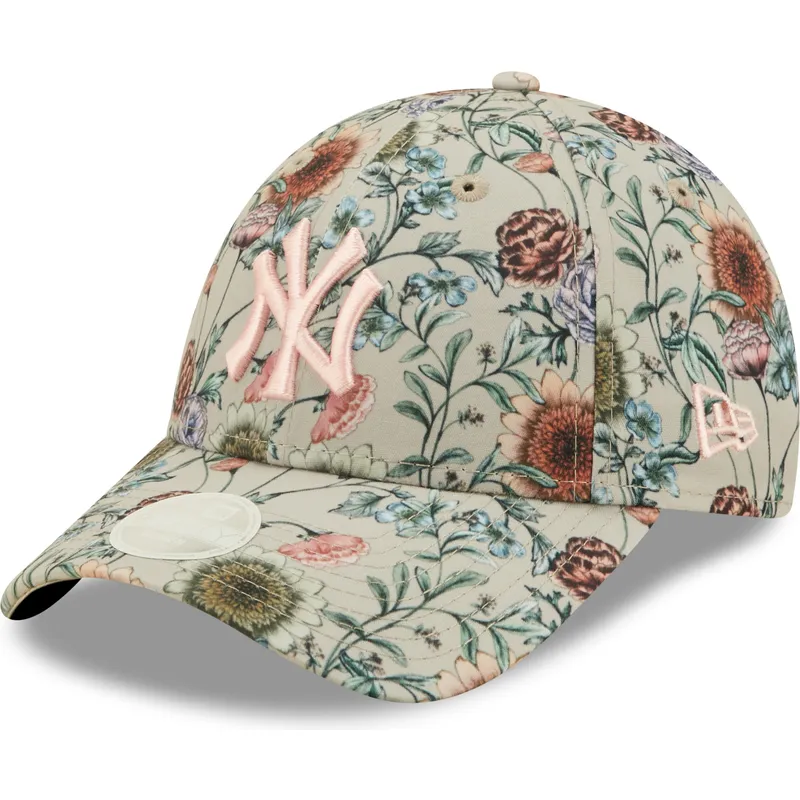 kepure-islenkta-smelio-reguliuojama-juostele-9forty-all-over-print-floral-new-york-yankees-mlb-new-era