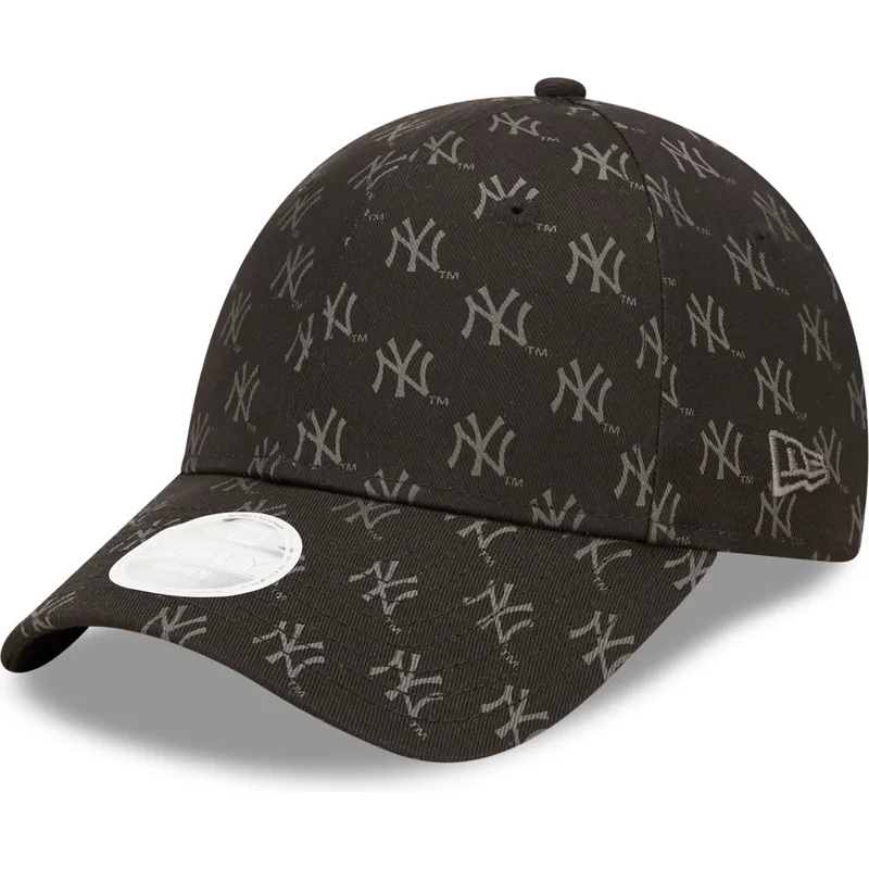 czarna-regulowana-czapka-z-daszkiem-dla-kobiet-9forty-monogram-new-york-yankees-mlb-new-era