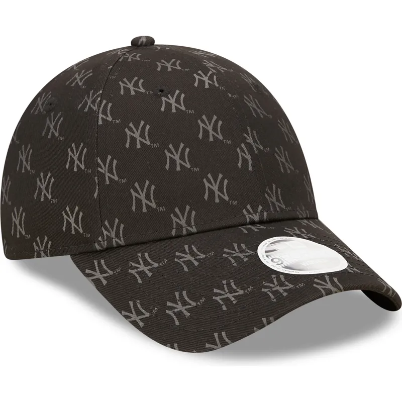 czarna-regulowana-czapka-z-daszkiem-dla-kobiet-9forty-monogram-new-york-yankees-mlb-new-era