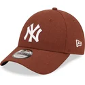 kepure-islenkta-ruda-reguliuojamas-9forty-linen-new-york-yankees-mlb-new-era