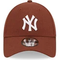 kepure-islenkta-ruda-reguliuojamas-9forty-linen-new-york-yankees-mlb-new-era
