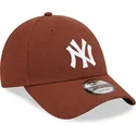 kepure-islenkta-ruda-reguliuojamas-9forty-linen-new-york-yankees-mlb-new-era