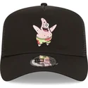 kepure-islenkta-juoda-snapback-a-frame-spongebob-ir-patrick-zvaigzde-new-era