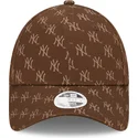 kepure-islenkta-ruda-reguliuojamas-9forty-monogram-new-york-yankees-mlb-new-era