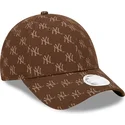 kepure-islenkta-ruda-reguliuojamas-9forty-monogram-new-york-yankees-mlb-new-era