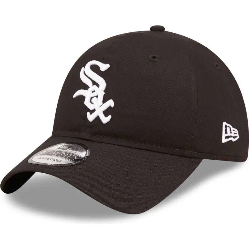 czapka-z-zakrzywionym-daszkiem-czarna-regulowana-9twenty-league-essential-chicago-white-sox-mlb-new-era