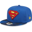 kepure-plokscia-melyna-snapback-vaikams-9fifty-superman-dc-comics-new-era