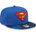 kepure-plokscia-melyna-snapback-vaikams-9fifty-superman-dc-comics-new-era