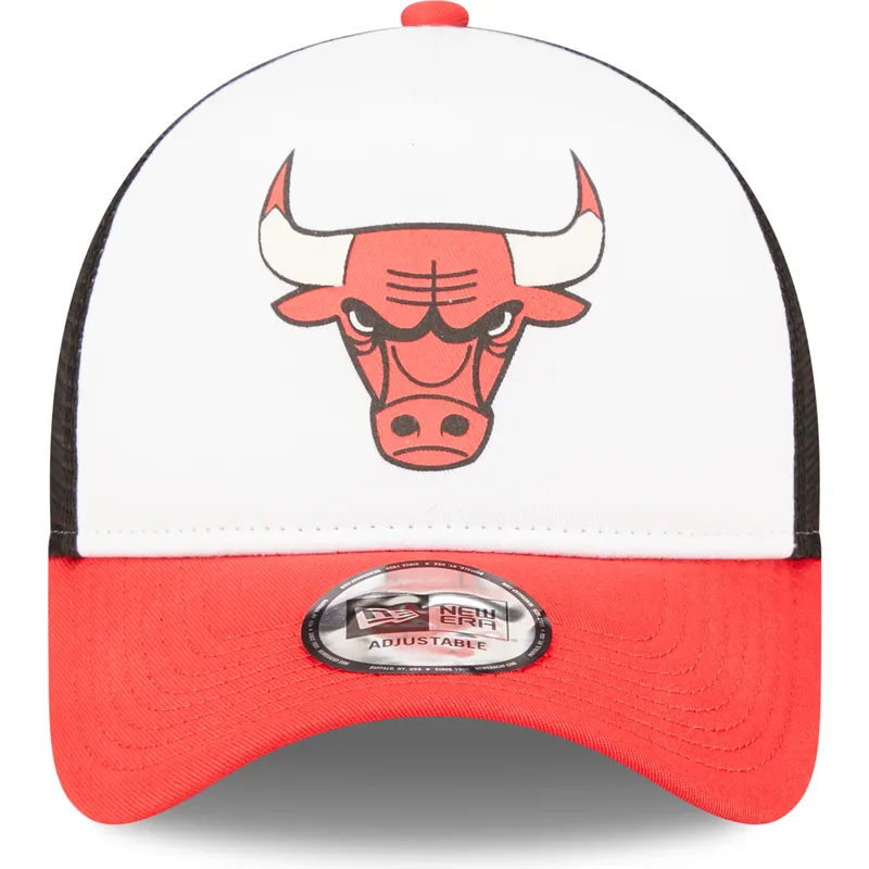 kepure-islenkta-raudona-snapback-a-frame-team-colour-chicago-bulls-nba-new-era