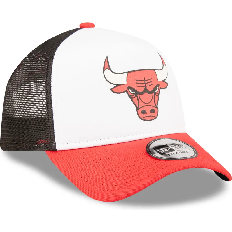 kepure-islenkta-raudona-snapback-a-frame-team-colour-chicago-bulls-nba-new-era