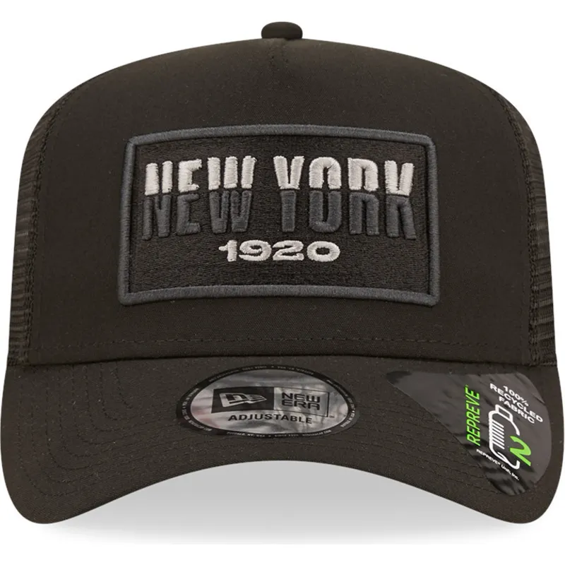 kepure-islenkta-juoda-snapback-new-york-a-frame-repreve-usa-state-new-era
