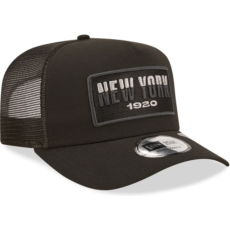 kepure-islenkta-juoda-snapback-new-york-a-frame-repreve-usa-state-new-era