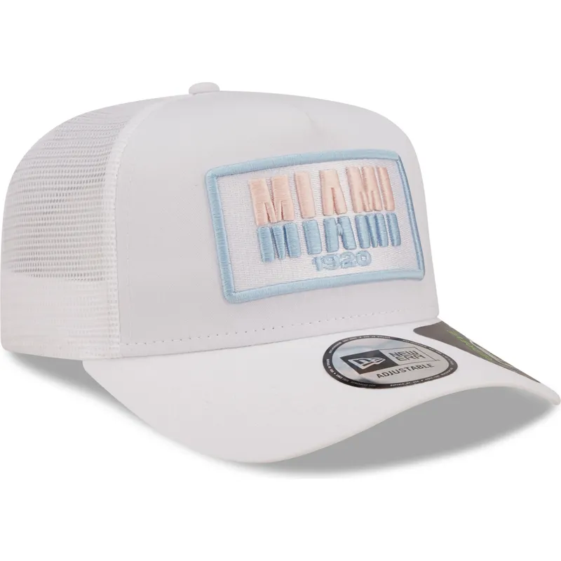 kepure-islenkta-balta-snapback-miami-a-frame-repreve-usa-state-new-era