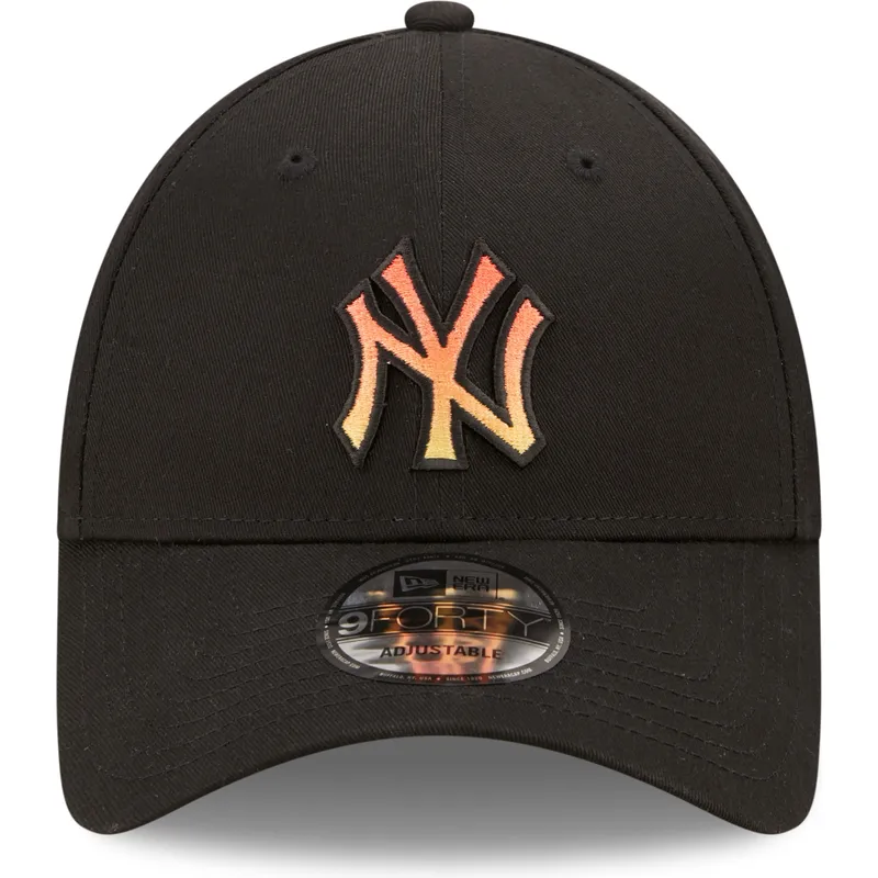 czarna-regulowana-czapka-z-zakrzywionym-daszkiem-z-pomaranczowym-logo-9forty-gradient-infill-new-york-yankees-mlb-new-era