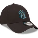 kepure-islenkta-juoda-reguliuojamas-9forty-neon-outline-new-york-yankees-mlb-new-era