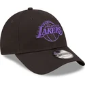 kepure-islenkta-juoda-reguliuojamas-9forty-neon-outline-los-angeles-lakers-nba-new-era