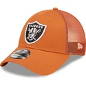 cap-islenkta-orange-adjustable-strap-a-frame-home-field-las-vegas-raiders-nfl-new-era