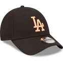 czarna-zakrzywiona-regulowana-czapka-z-pomaranczowym-logo-9forty-league-essential-los-angeles-dodgers-mlb-marki-new-era