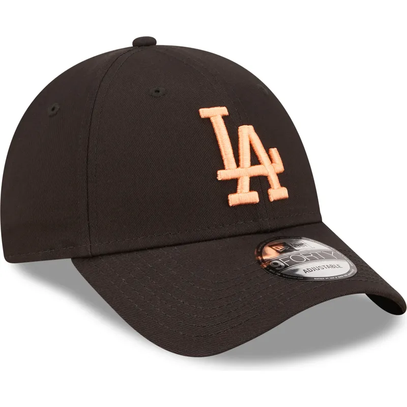 kepure-islenkta-juoda-reguliuojama-juostele-9forty-league-essential-los-angeles-dodgers-mlb-new-era