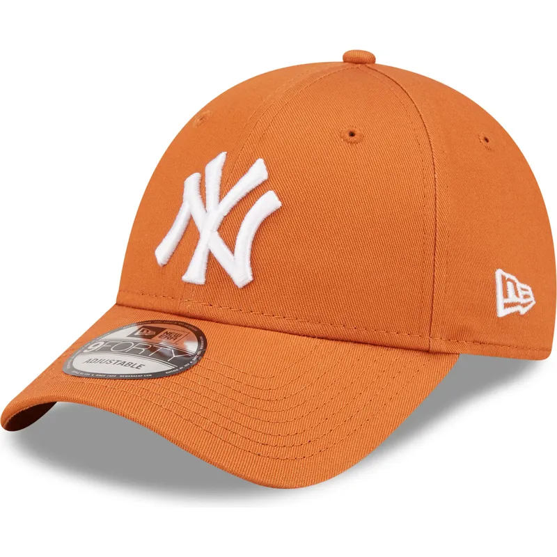 kepure-islenkta-oranzine-reguliuojamas-9forty-league-essential-new-york-yankees-mlb-new-era
