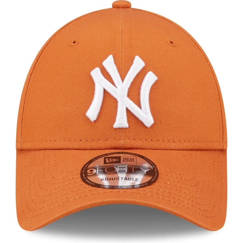 kepure-islenkta-oranzine-reguliuojamas-9forty-league-essential-new-york-yankees-mlb-new-era