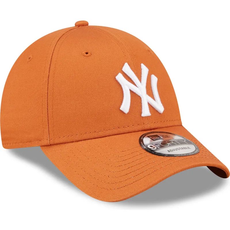 kepure-islenkta-oranzine-reguliuojamas-9forty-league-essential-new-york-yankees-mlb-new-era