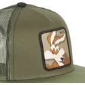 czapka-trucker-plaska-zielona-coyote-casf-wi4-looney-tunes-od-capslab