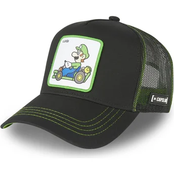 Καπέλο τύπου trucker μαύρο Luigi Kart LUI1 Super Mario Bros. από την Capslab