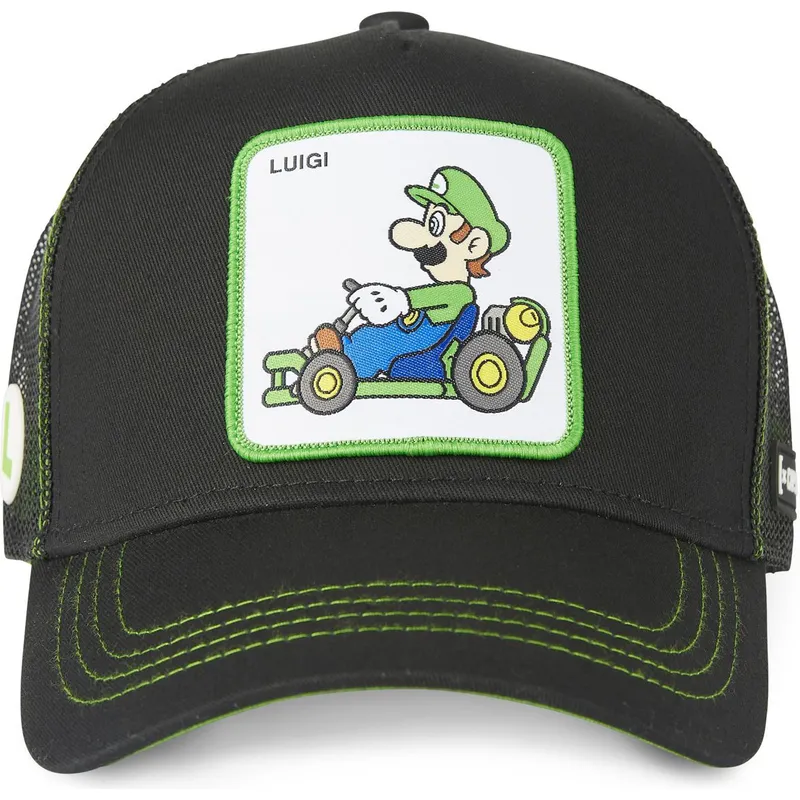 kepure-islenkta-juoda-snapback-kart-lui1-bros-luigi-super-mario-bros-capslab
