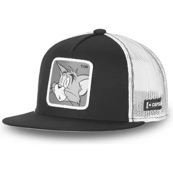Capslab Flat Brim Tom CASF T10 Looney Tunes Black and White Trucker Hat