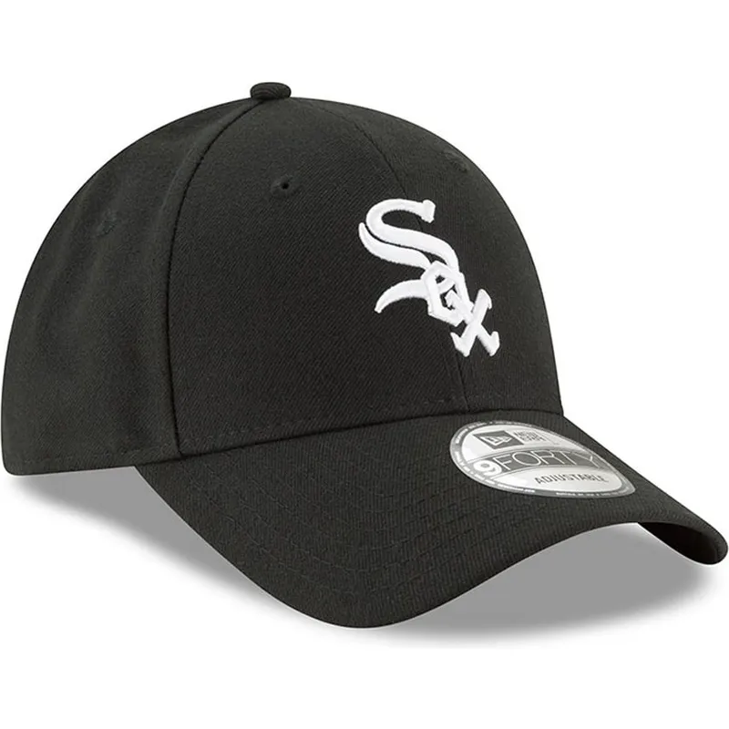 kepure-islenkta-juoda-reguliuojama-juostele-9forty-the-league-chicago-white-sox-mlb-new-era