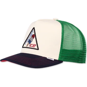 Kepurė išlenkta vilkikas balta snapback Rocket Ice HFT Food Djinns