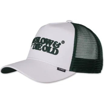 Kepurė išlenkta balta snapback Live Slow & Die Old HFT LSDO Djinns