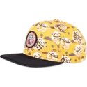 snapback-z-plaskim-daszkiem-w-kolorze-zoltym-i-czarnym-lucky-cat-linen-od-djinns