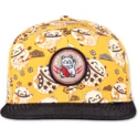 snapback-z-plaskim-daszkiem-w-kolorze-zoltym-i-czarnym-lucky-cat-linen-od-djinns
