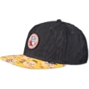 czarna-i-zolta-czapka-snapback-z-plaskim-daszkiem-lucky-cat-linen-rev-od-djinns