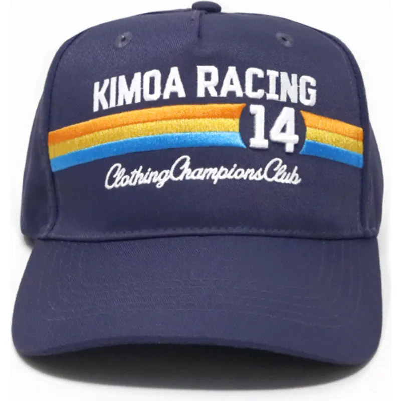 kepure-islenkta-tamsiai-melyna-reguliuojama-juostele-racing-14-kimoa