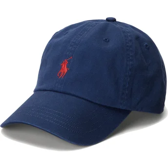 Kepurė išlenkta tamsiai mėlyna reguliuojamas Cotton Chino Classic Sport Polo Ralph Lauren