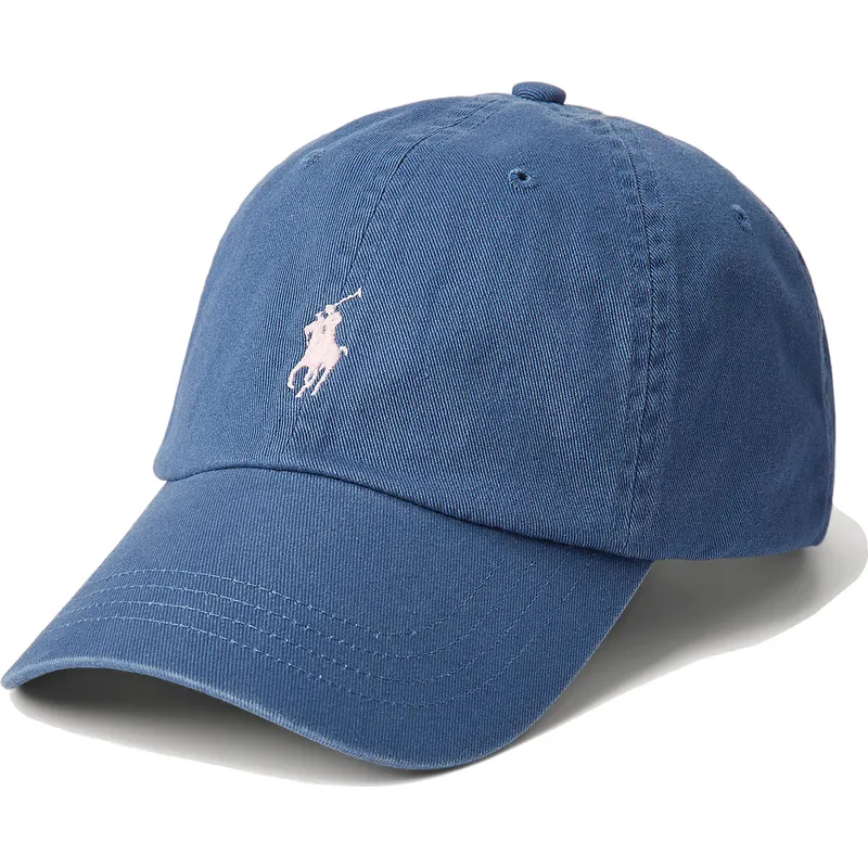 kepure-islenkta-tamsiai-melyna-reguliuojamas-rosa-cotton-chino-classic-sport-polo-ralph-lauren
