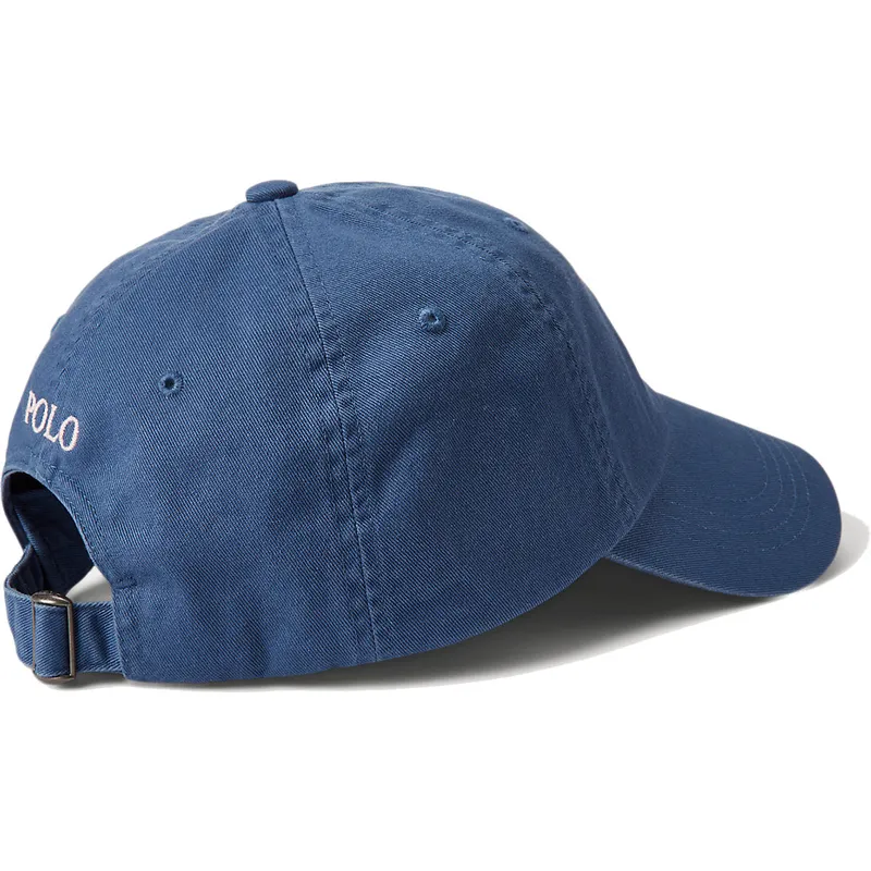 kepure-islenkta-tamsiai-melyna-reguliuojamas-rosa-cotton-chino-classic-sport-polo-ralph-lauren