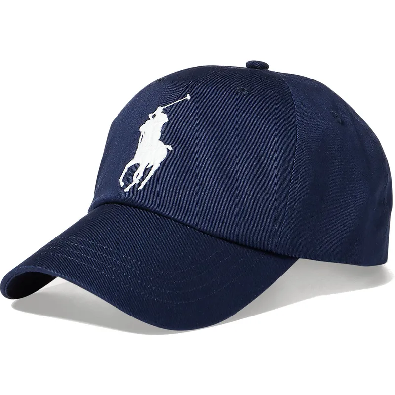 kepure-islenkta-tamsiai-melyna-reguliuojamas-big-pony-chino-classic-sport-polo-ralph-lauren